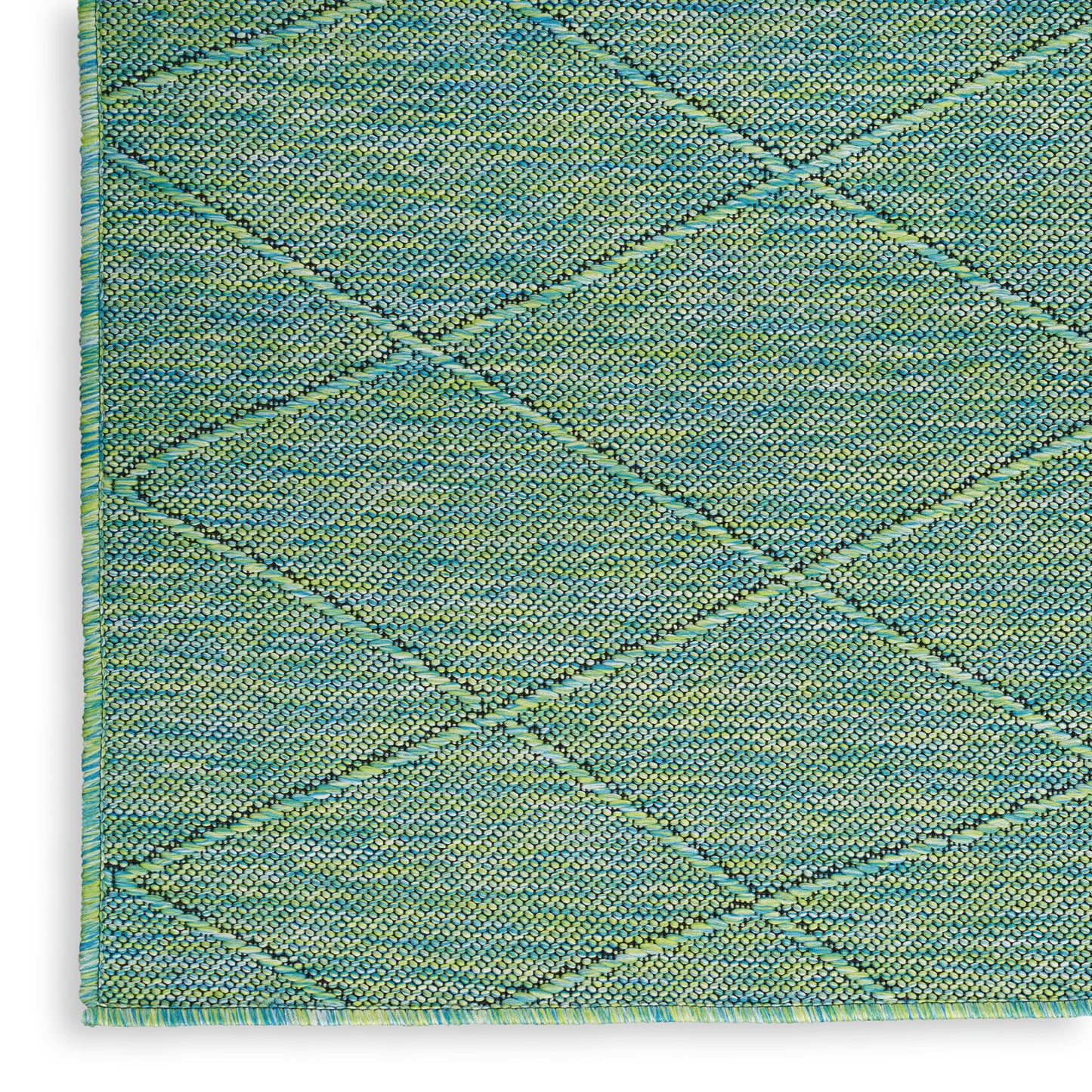 Nourison Washable Solutions 5' x 7' Blue/Green Modern Rug