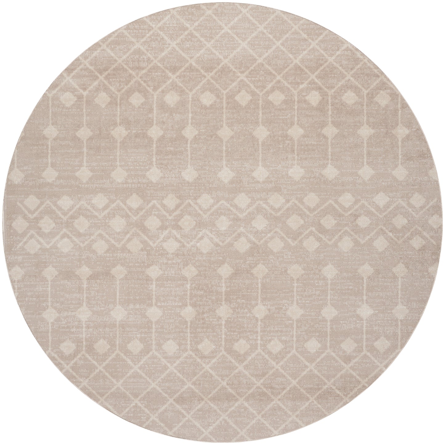 Nourison Grafix 8' x Round Beige Bohemian Indoor Rug