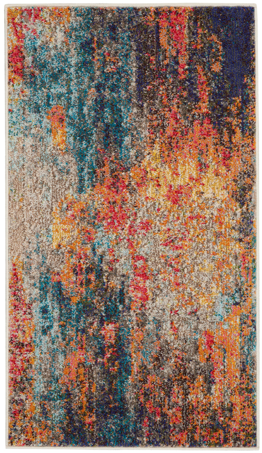 Nourison Celestial 2'2" x 3'9" Multicolor Modern Indoor Rug