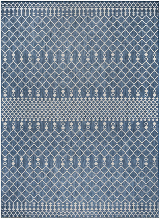 Nourison Positano 9' x 12' Navy Blue Modern Rug