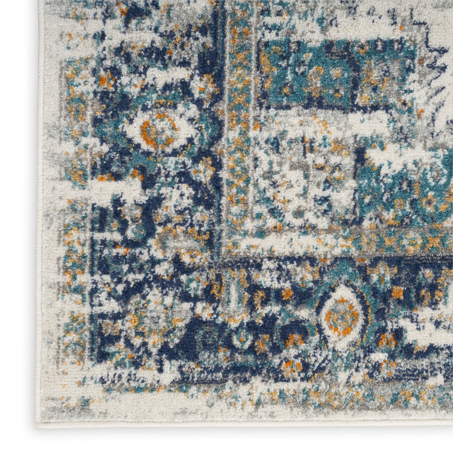 Nourison Passion 5'3" x 7'3" Ivory/Grey/Blue Vintage Indoor Rug