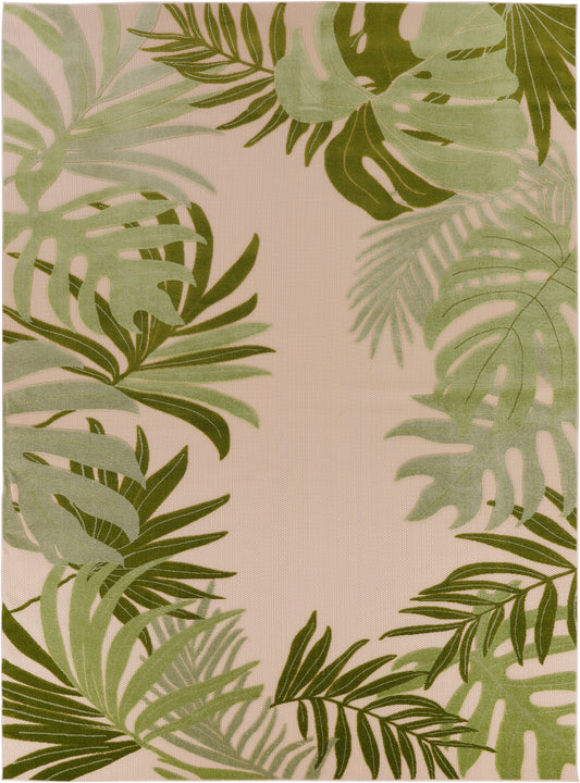 Nourison Aloha 9' x 12' Ivory Green Outdoor Rug