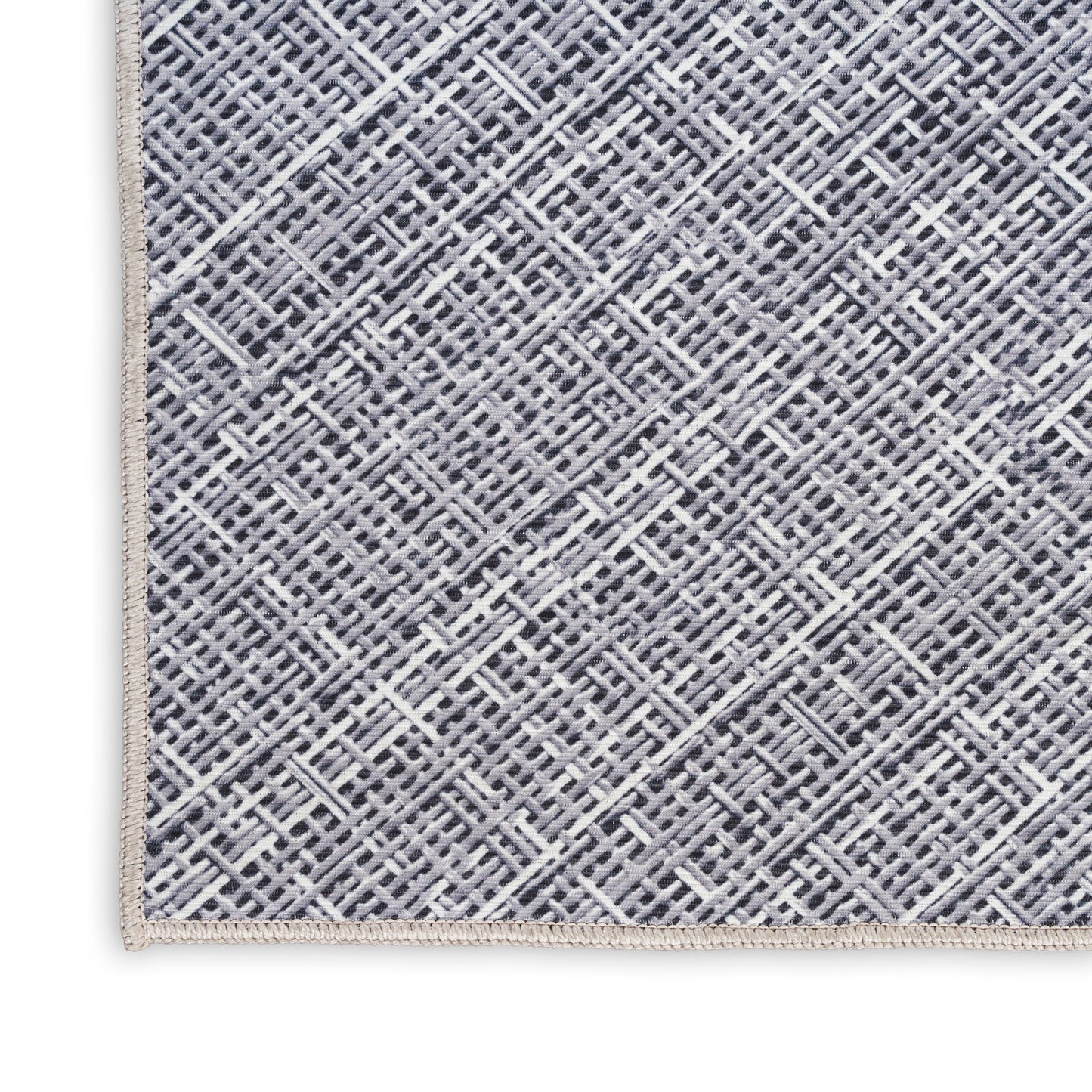 Nourison Nourison Washables 6' x 9' Grey Modern Indoor Rug