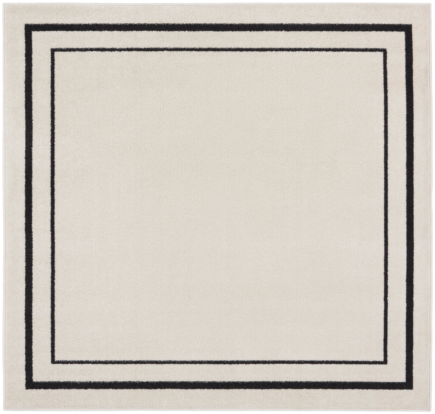 Nourison Nourison Essentials 5' x Square Ivory/Black Contemporary Rug