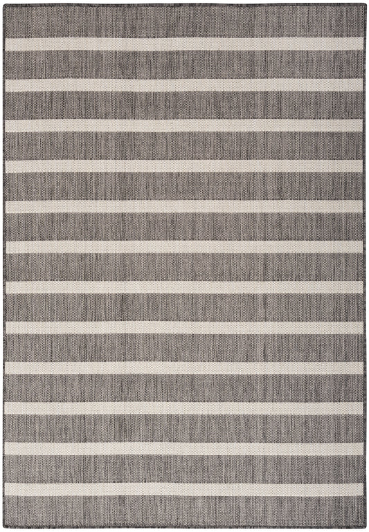 Nourison Positano 6' x 9' Charcoal Ivory Modern Rug