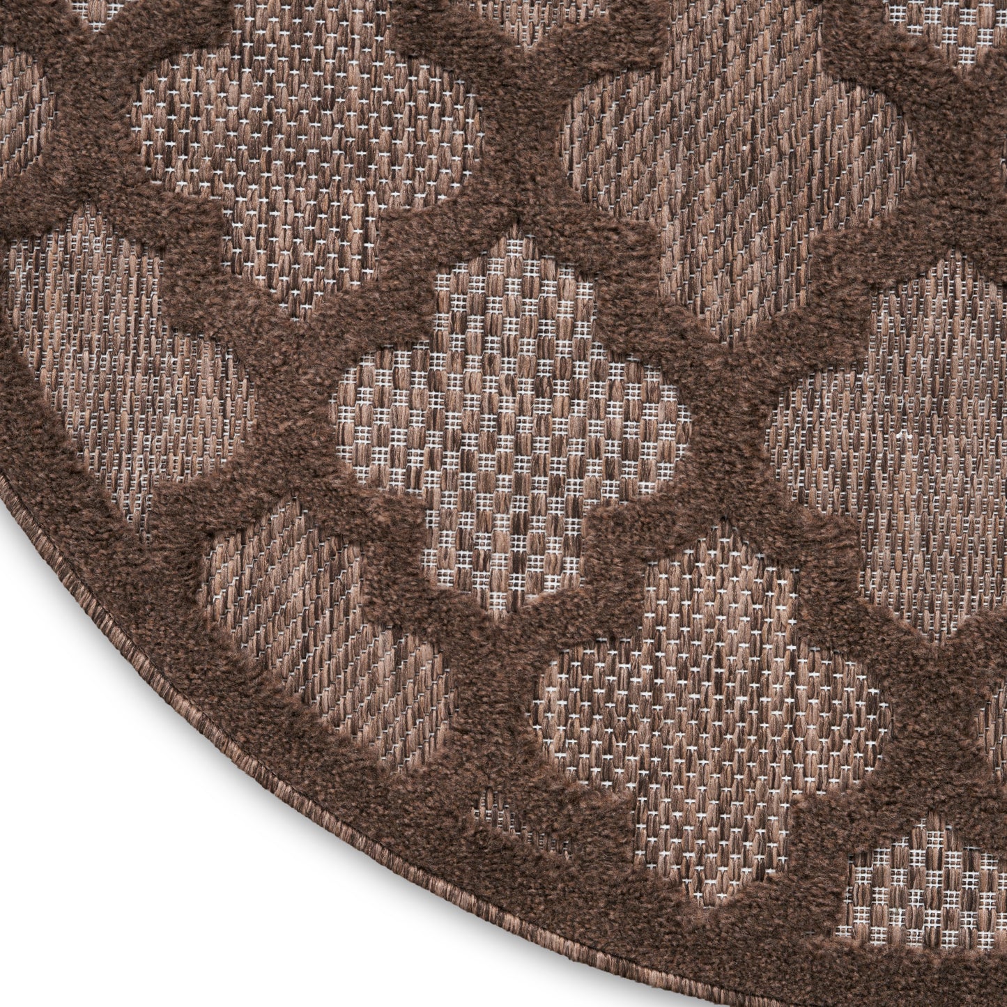 Nourison Easy Care 8' x Round Brown Modern Rug