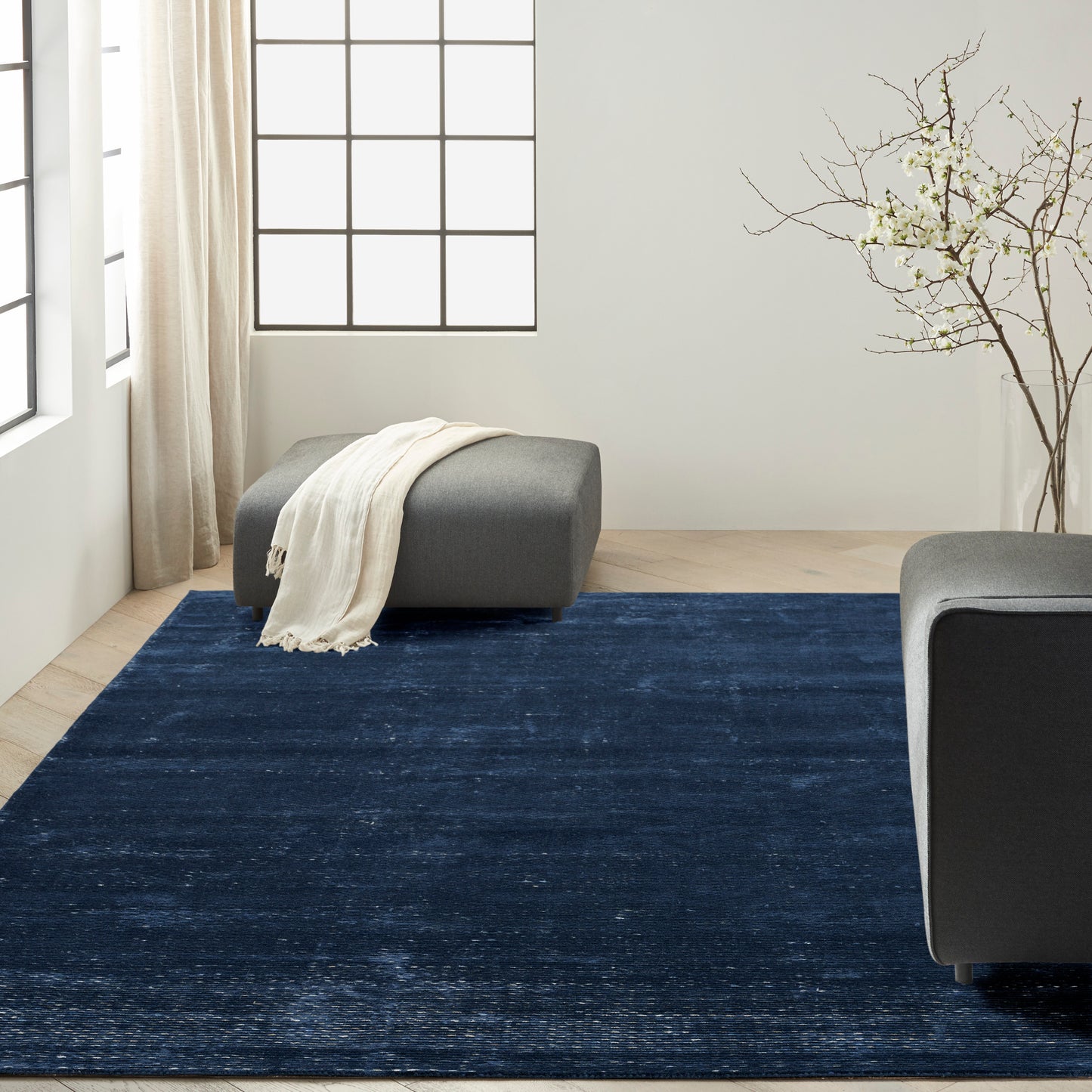 Calvin Klein Valley 9'9" x 13'9" Blue Modern Indoor Rug