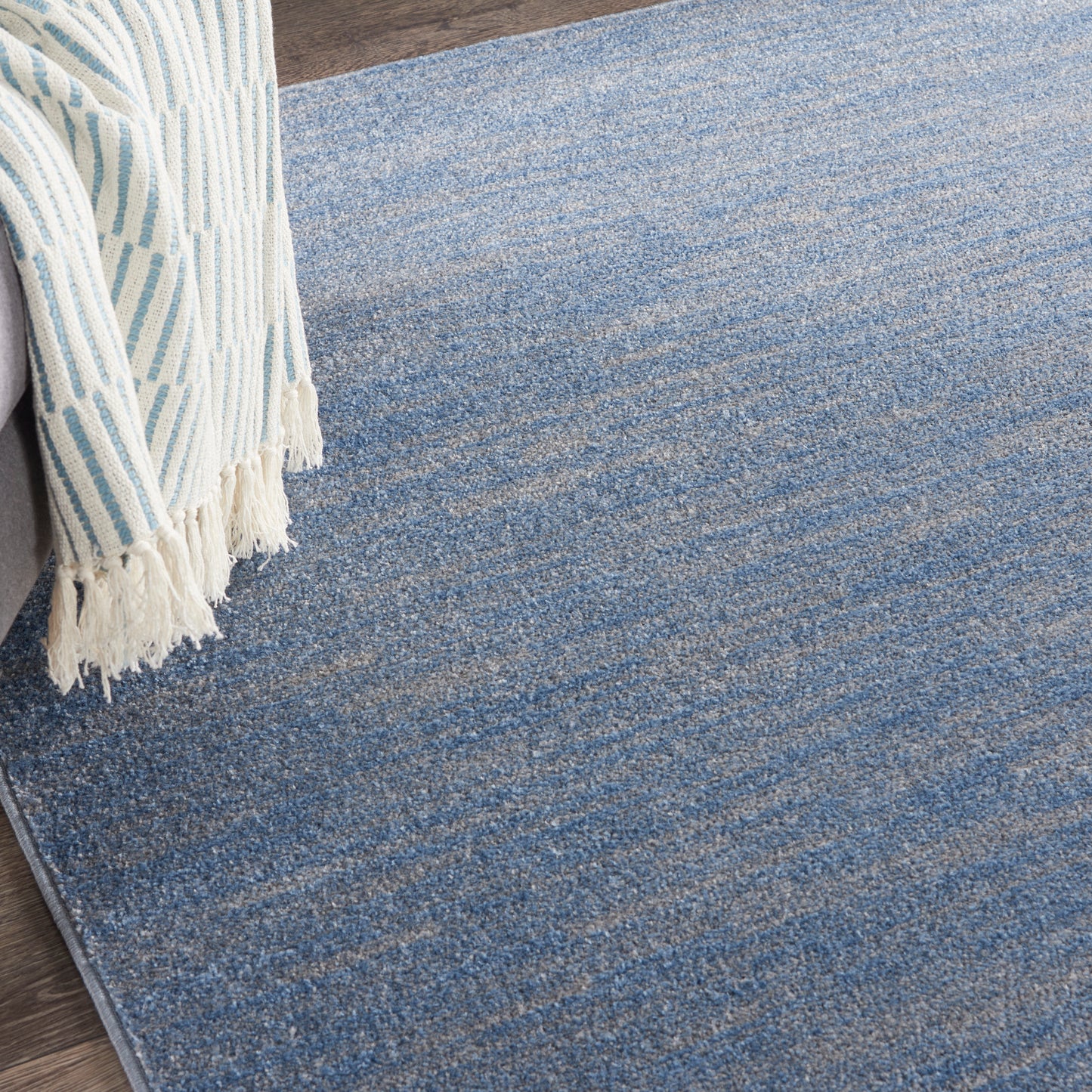 Nourison Nourison Essentials 5' x Square Blue/Grey Outdoor Rug