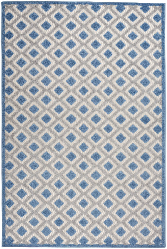 Nourison Aloha 6' x 9' Blue Grey Modern Rug