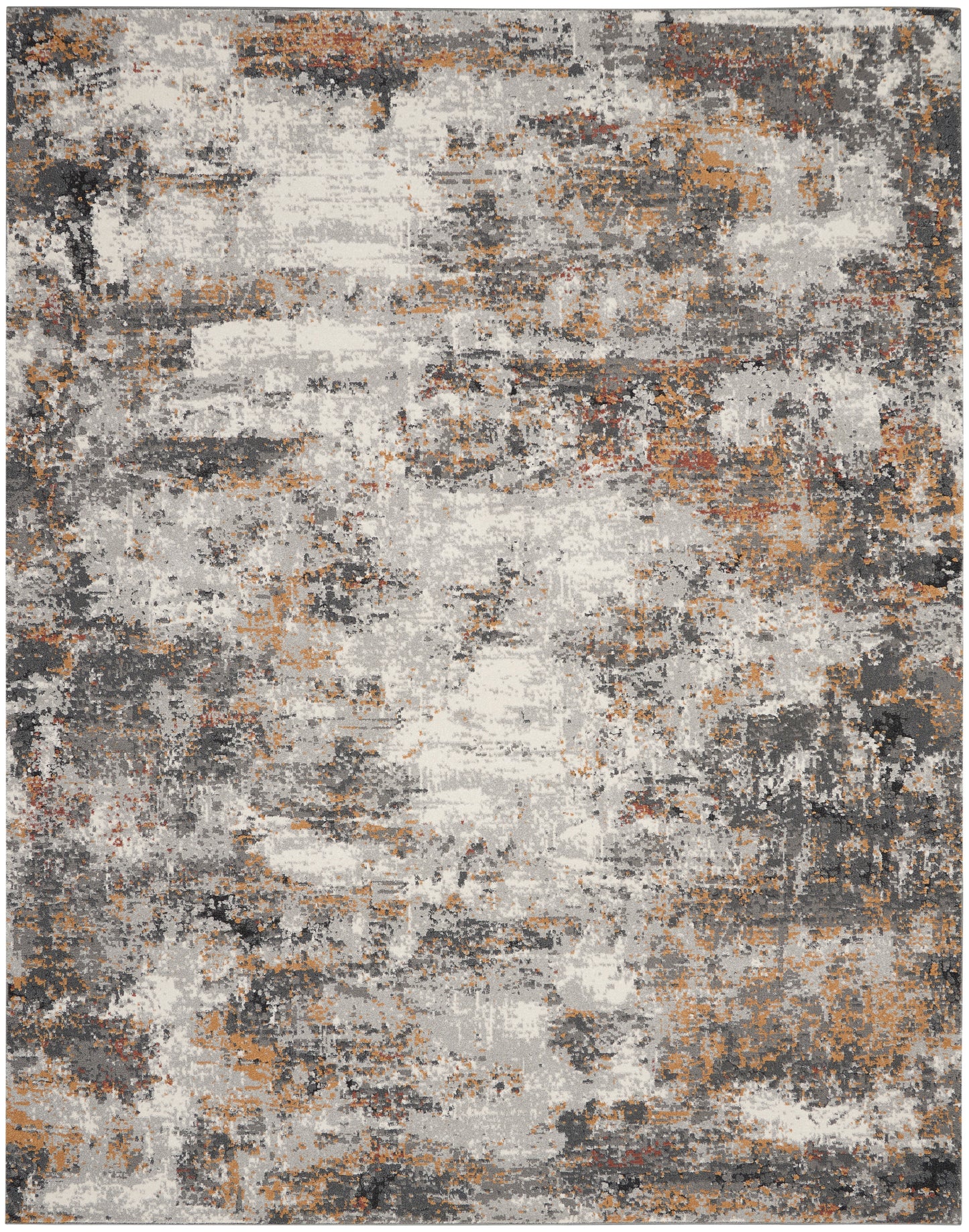 Nourison Tangra 9' x 12' Grey/Multi Modern Indoor Rug