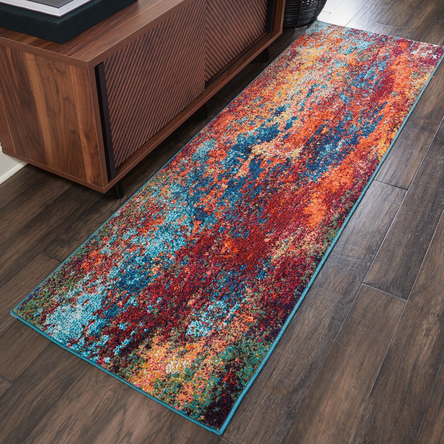 Nourison Celestial 2'2" x 12' Atlantic Modern Indoor Rug