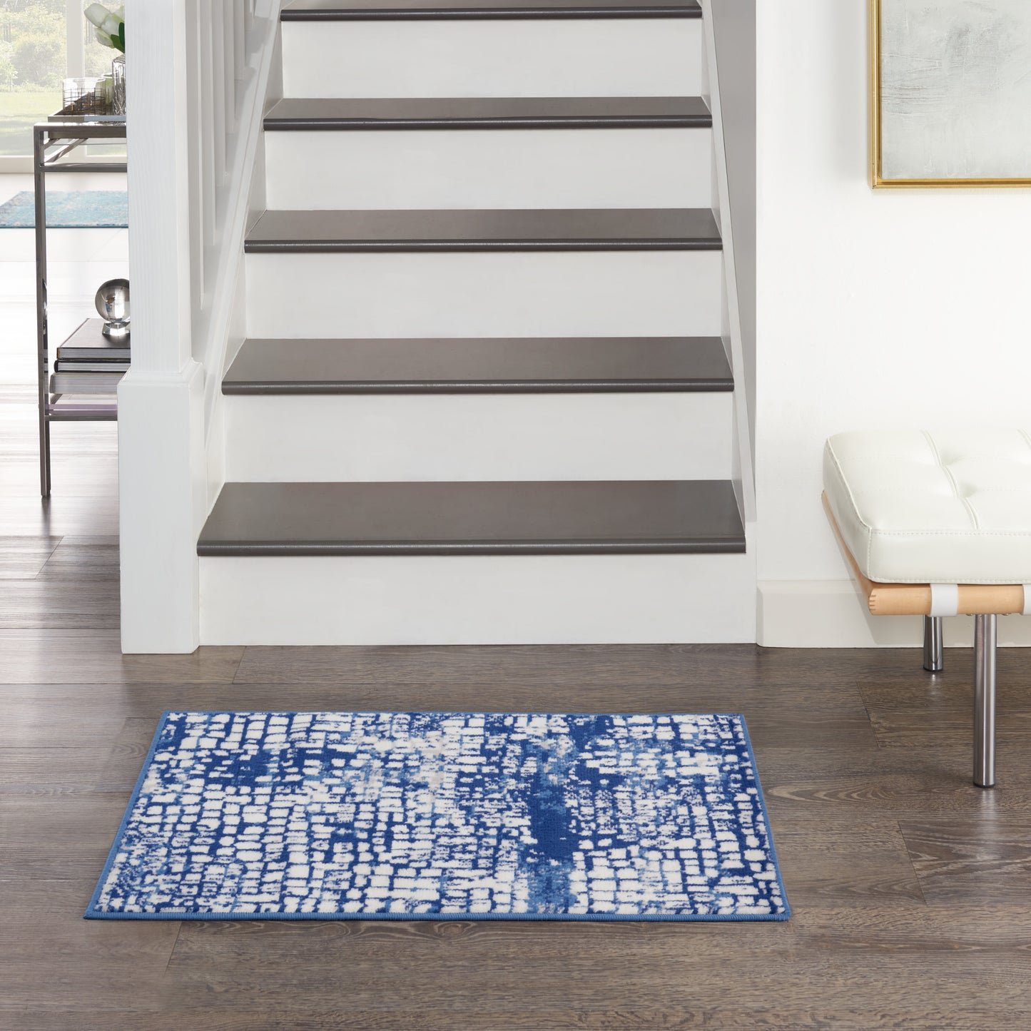 Nourison Whimsicle 2' x 3' Ivory Navy Modern Indoor Rug