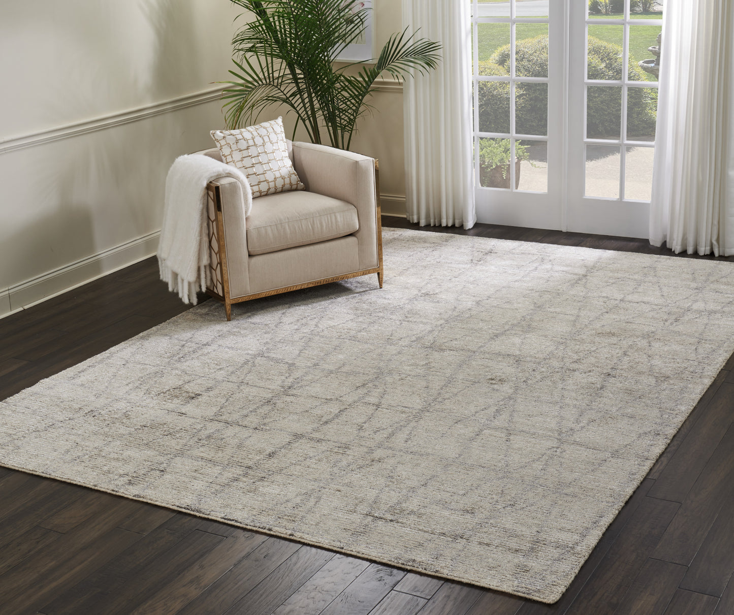 Nourison Ellora 8'6" x 11'6" Stone Scandinavian Indoor Rug