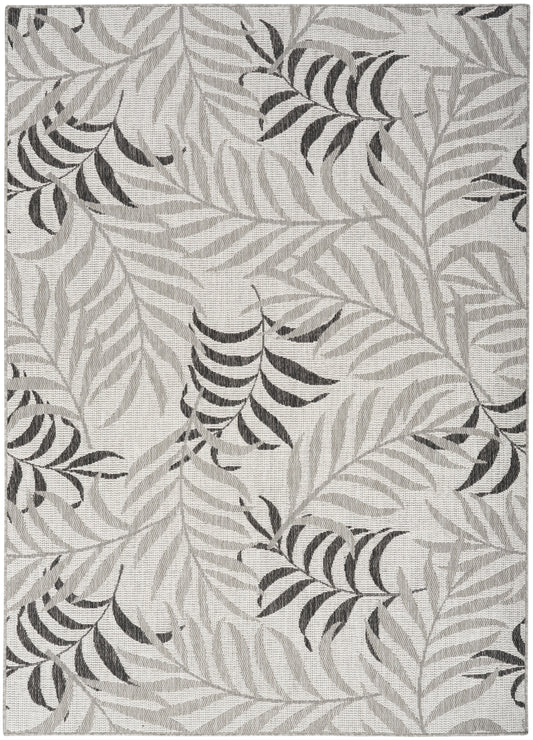 Nourison Garden Oasis 6' x 9' Grey Tropical Rug