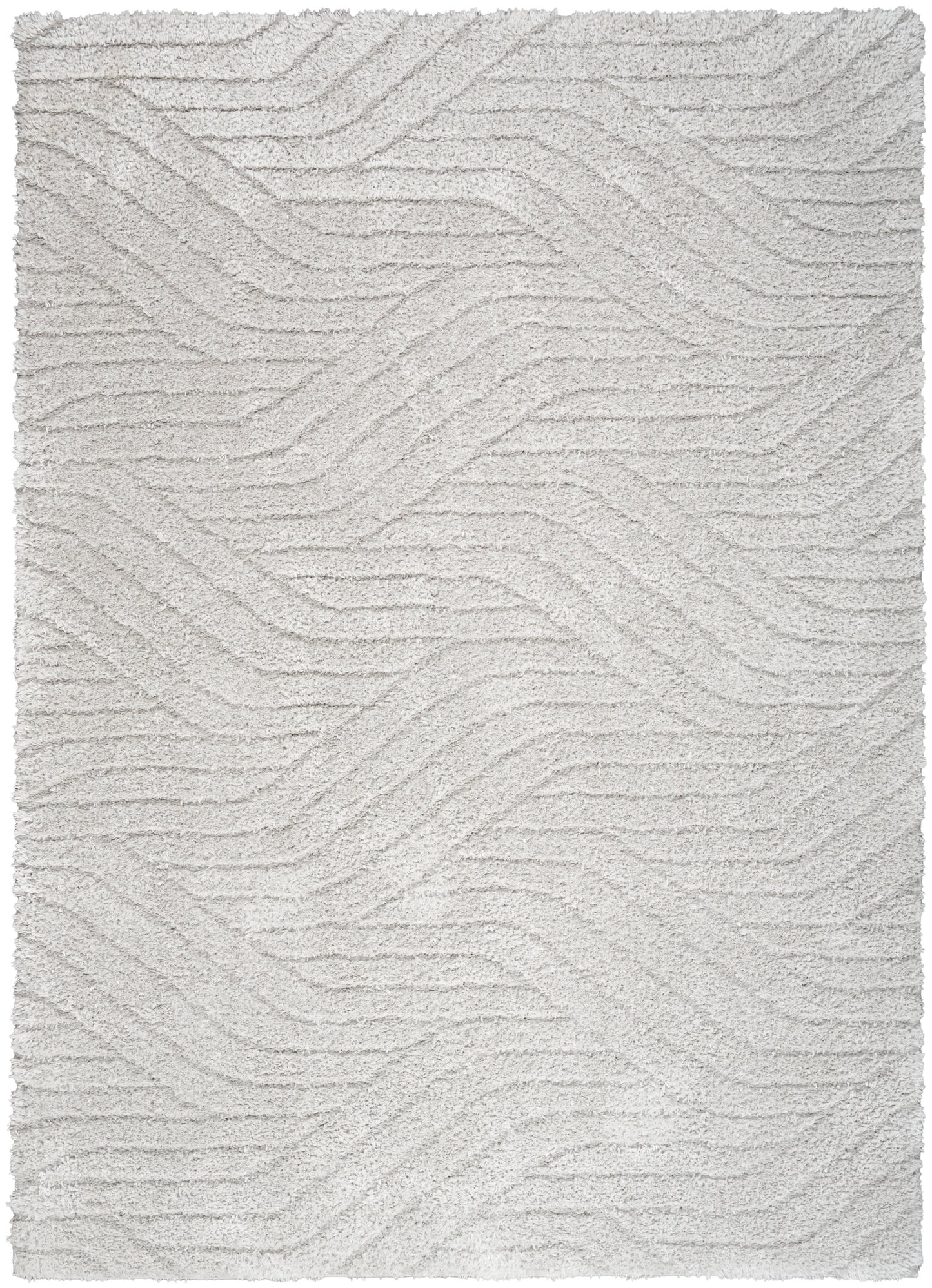 Calvin Klein Surfaces 5'3" x 7'3" Silver Grey Shag Indoor Rug