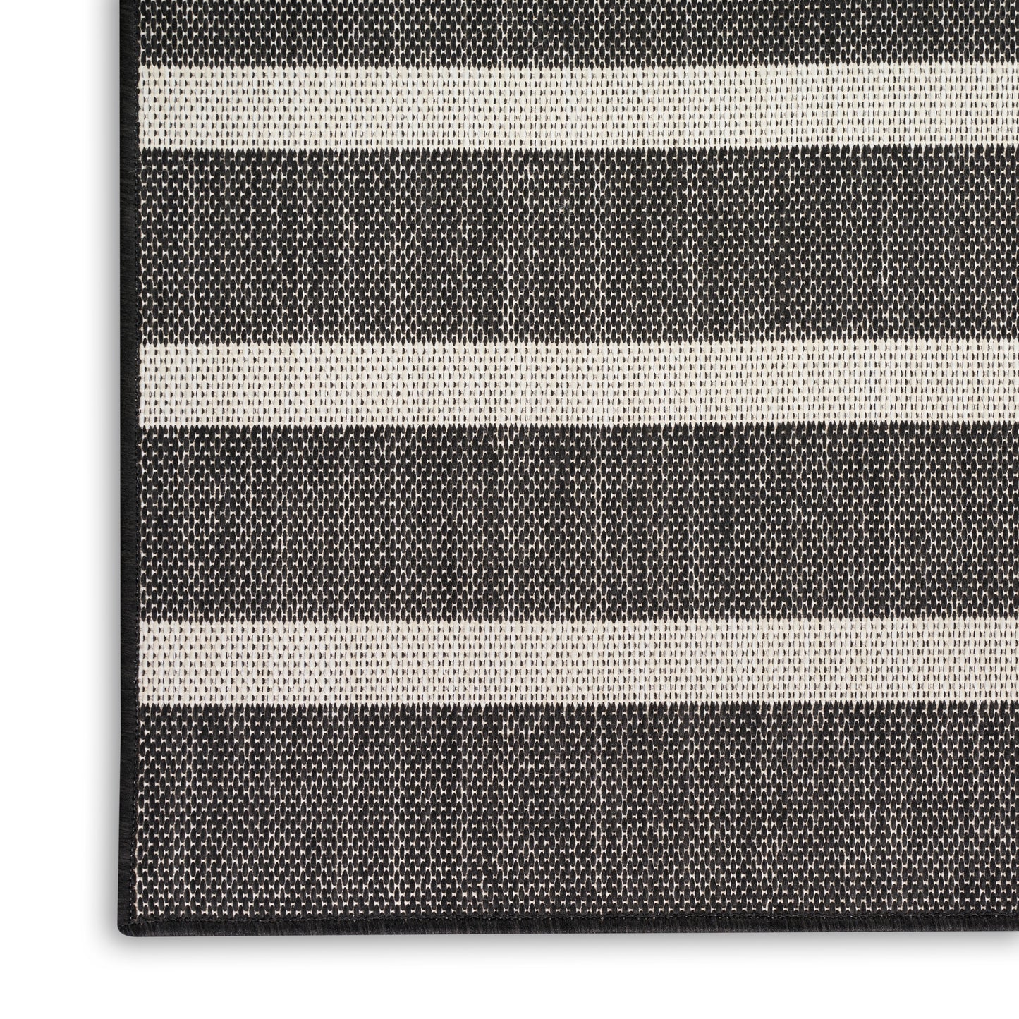 Nourison Positano 4' x 6' Black Ivory Modern Rug