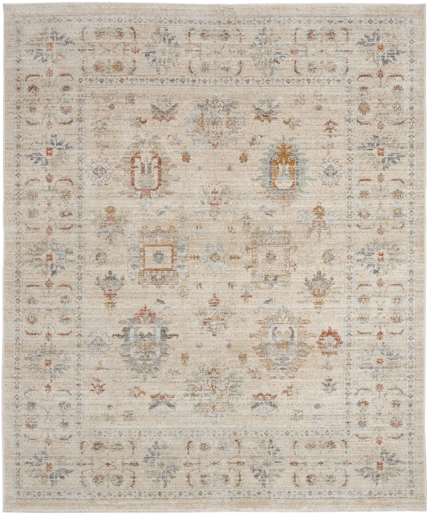 Nourison Traditional Home 7'10" x 10'1" Ivory Beige Vintage Indoor Rug