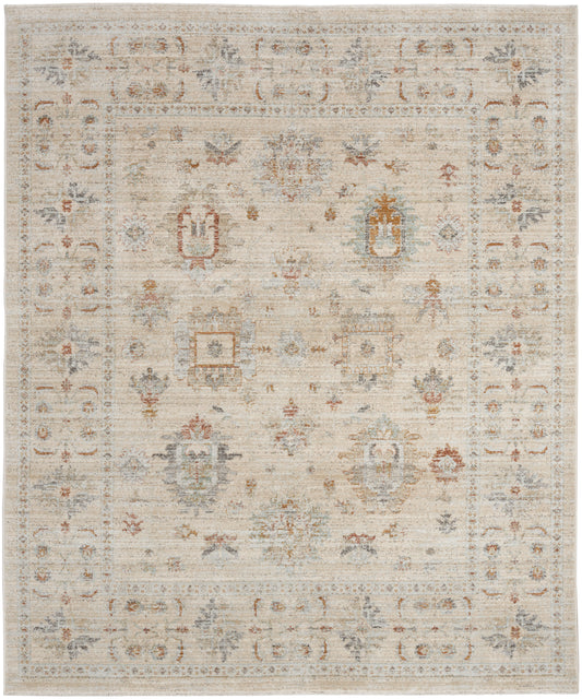 Nourison Traditional Home 7'10" x 10'1" Ivory Beige Vintage Indoor Rug