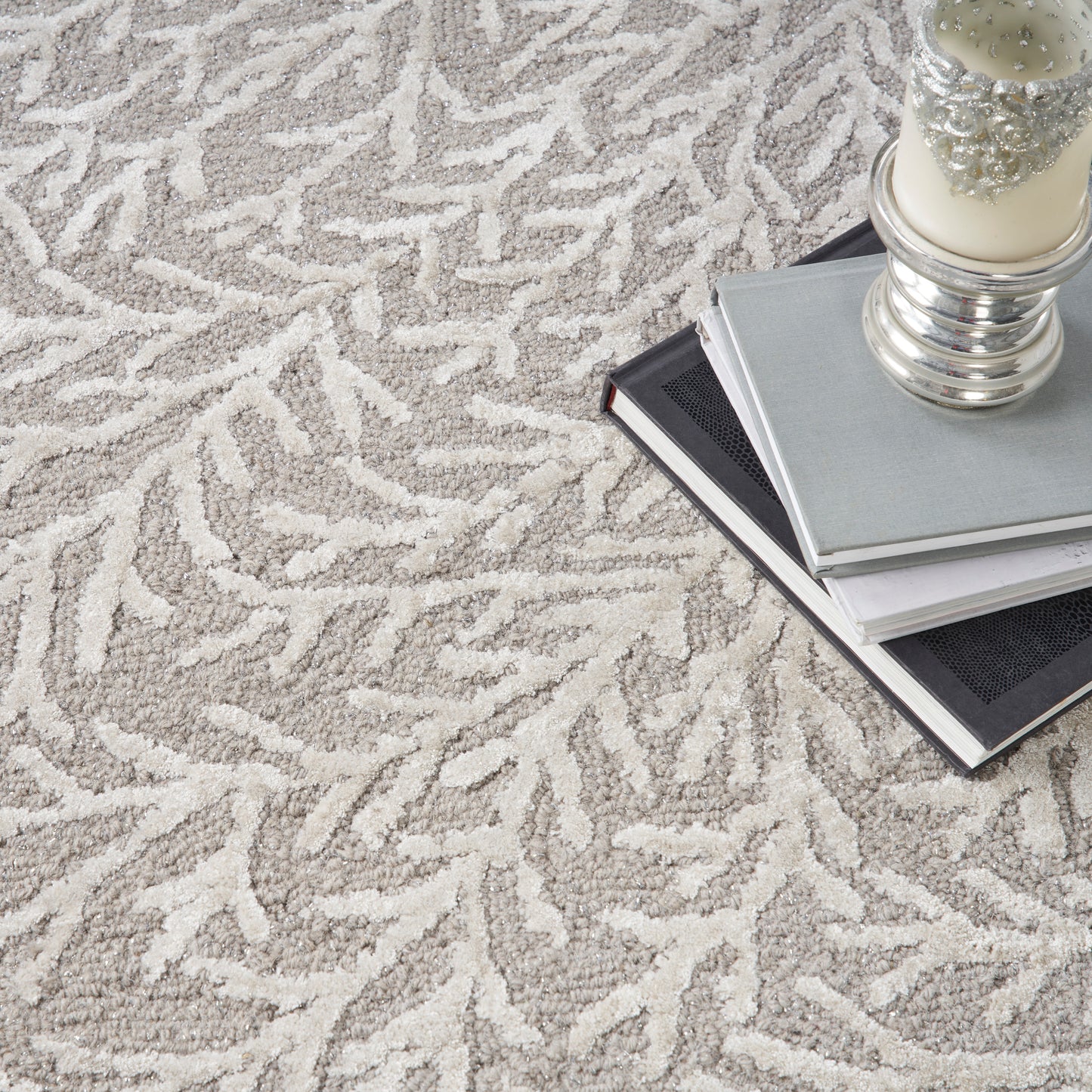 Michael Amini Ma30 Star 8'6" x 11'6" Taupe Modern Indoor Rug