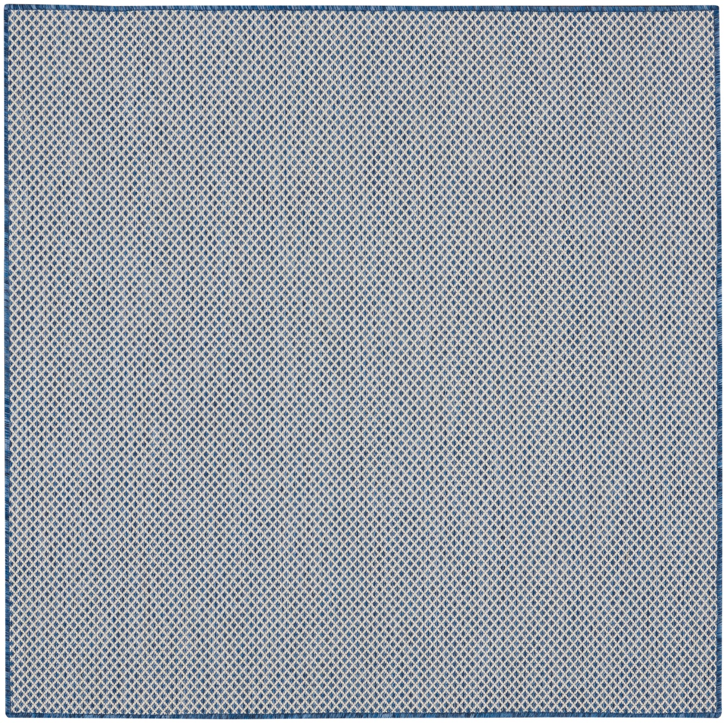 Nourison Courtyard 4' x Square Ivory Blue Modern Rug