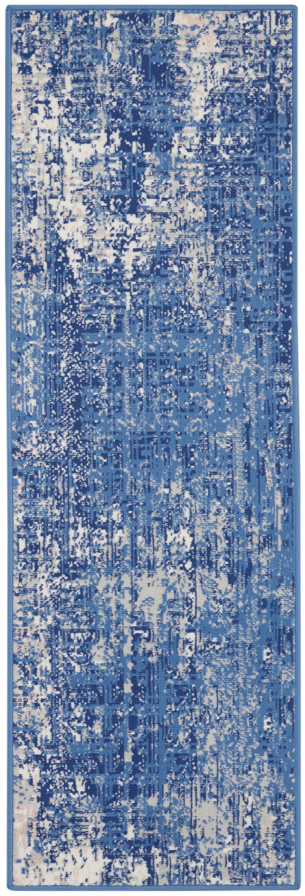 Nourison Whimsicle 2' x 6' Blue Ivory Modern Indoor Rug