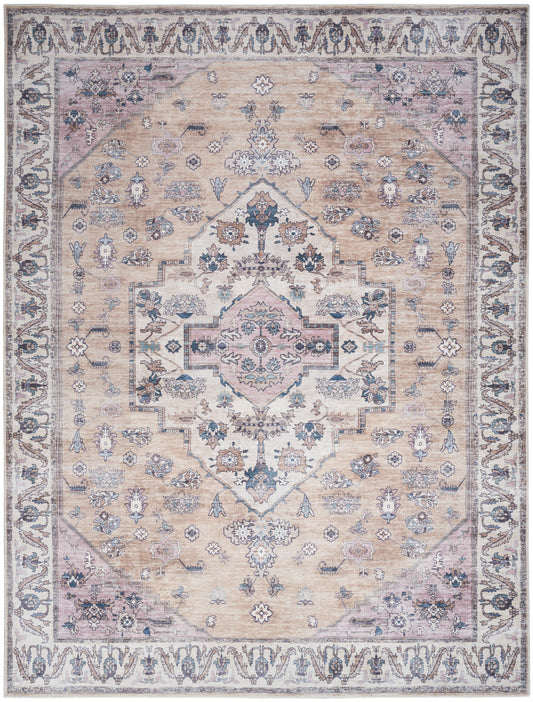 Nourison Grand Washables 9'2" x 12' Beige Multicolor Vintage Indoor Rug