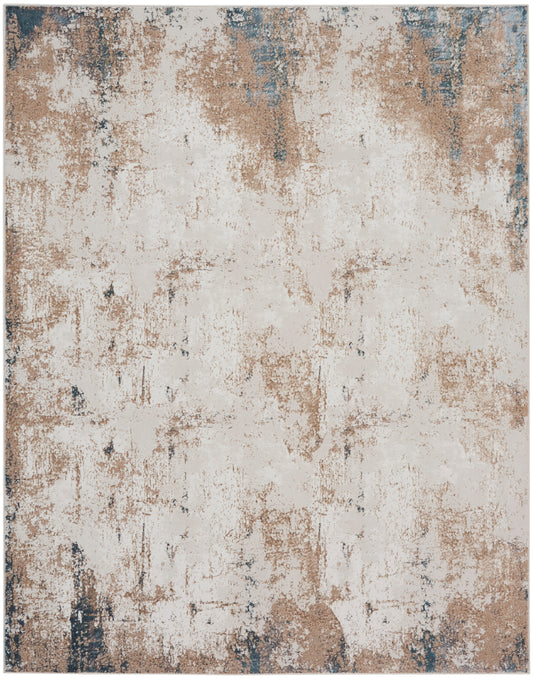 Nourison Glitz 7'10" x 9'10" Taupe/Multi Modern Indoor Rug