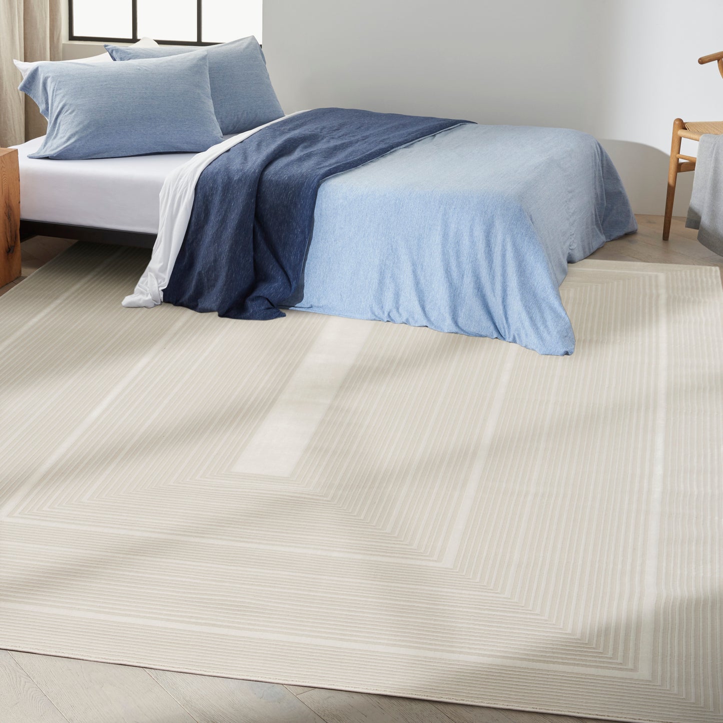 Calvin Klein CK024 Irradiant 6' x 9' Ivory Modern Indoor Rug