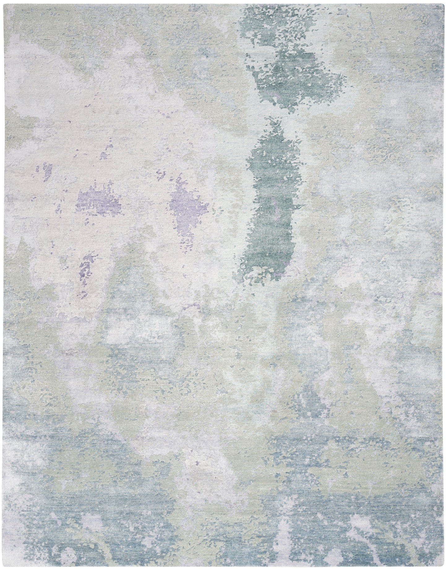 Nourison Silk Shadows 3'9" x 5'9" Blue Green Modern Indoor Rug