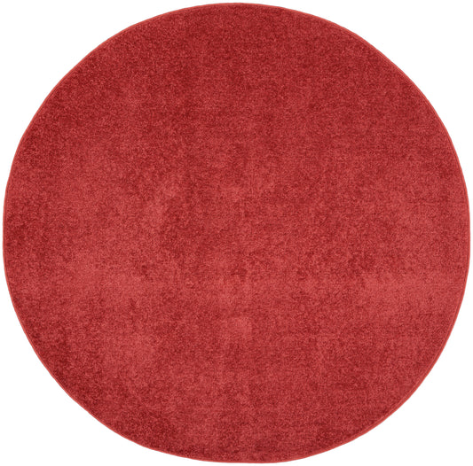 Nourison Nourison Essentials 4' x Round Brick Red Outdoor Rug