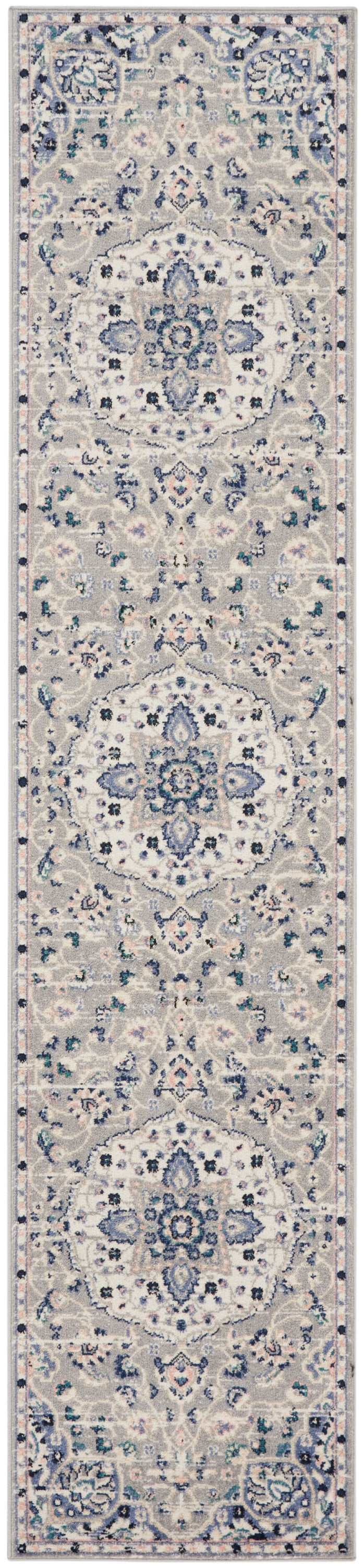 Nourison Passion 2'2" x 10' Grey Beige Transitional Indoor Rug