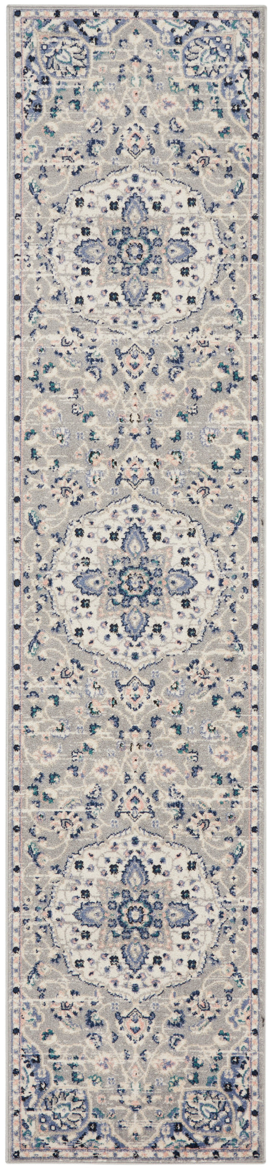 Nourison Passion 2'2" x 10' Grey Beige Transitional Indoor Rug