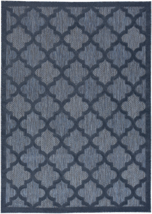 Nourison Easy Care 4' x 6' Navy Blue Modern Rug