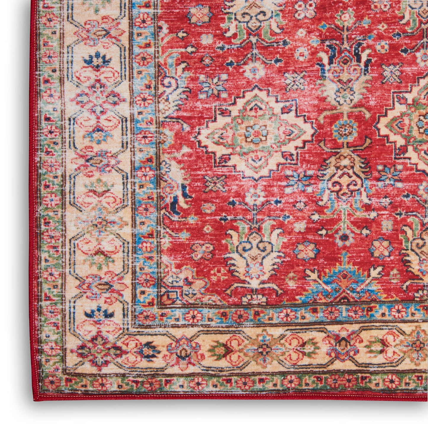 Nourison Fulton 1'10" x 5' Red Vintage Indoor Rug