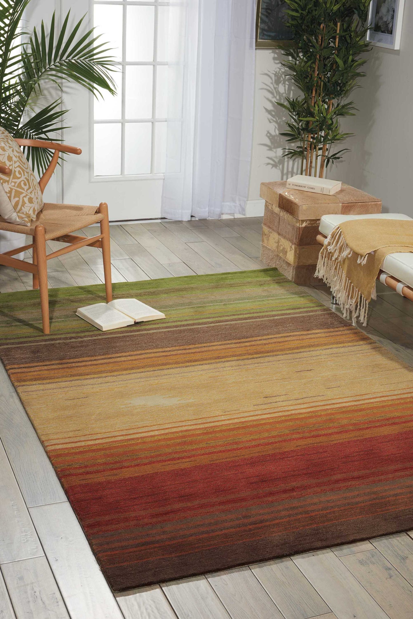 Nourison Contour 7'3" x 9'3" Harvest Contemporary Indoor Rug