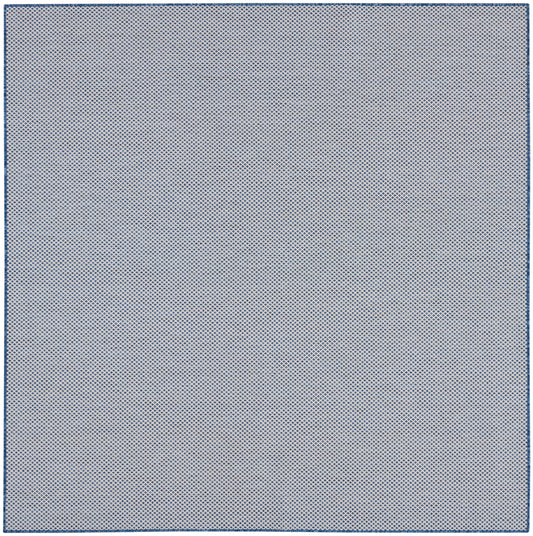 Nourison Courtyard 6' x Square Ivory Blue Modern Rug