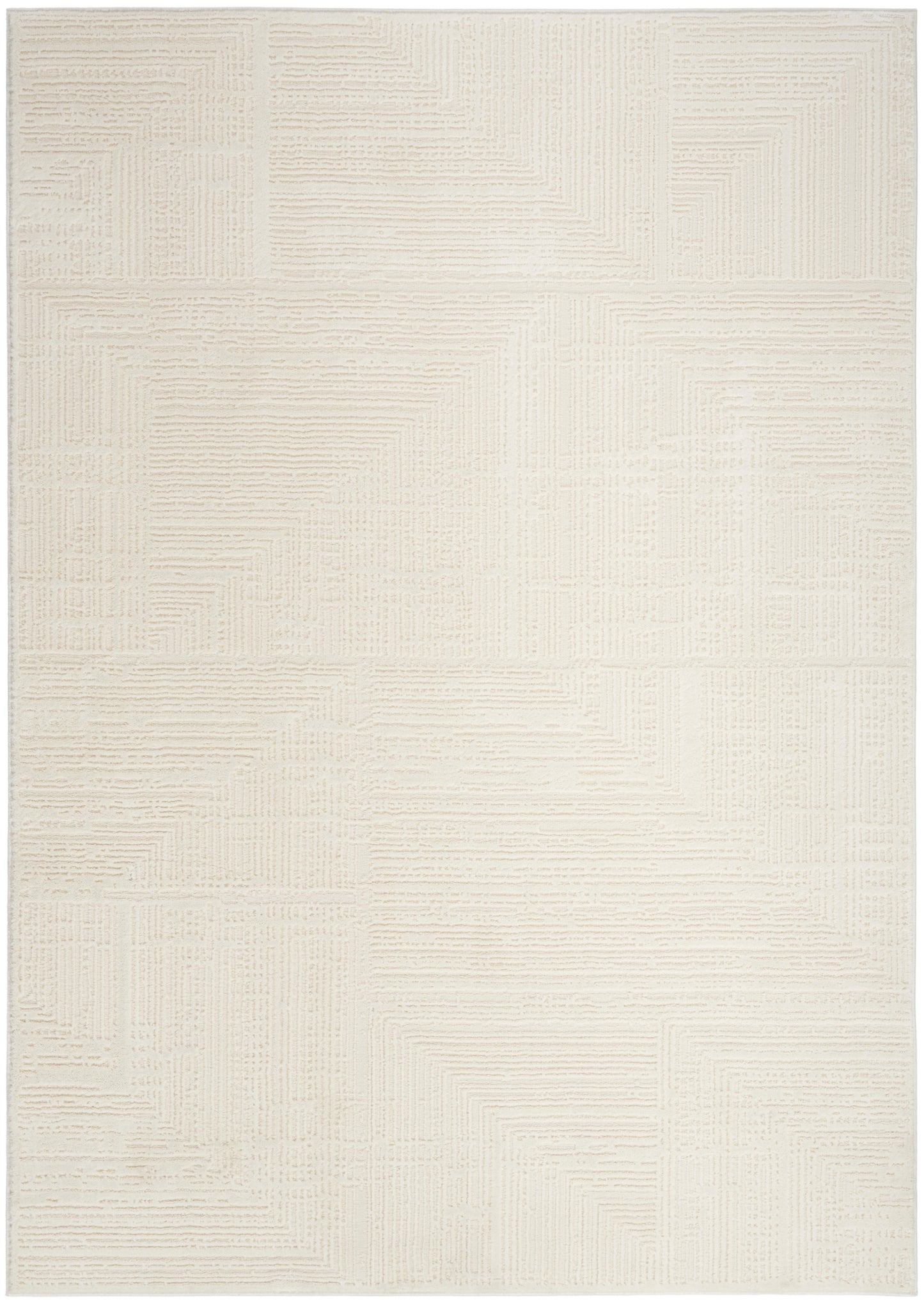 Nourison Sustainable Trends 5'3" x 7'3" Ivory Farmhouse Indoor Rug