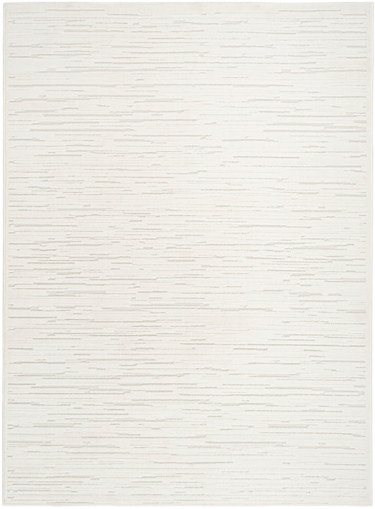 Nourison Care Free 5'3" x 7' Ivory Modern Indoor Rug