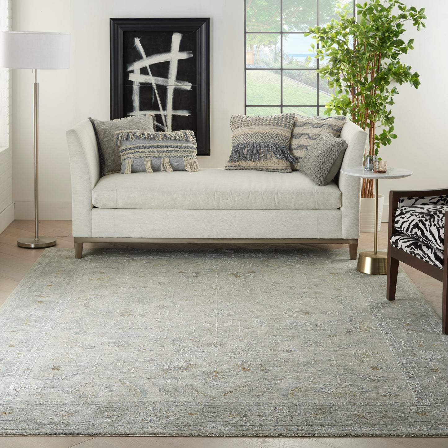 Nourison Infinite 7'10" x 10'4" Lt Grey Vintage Indoor Rug