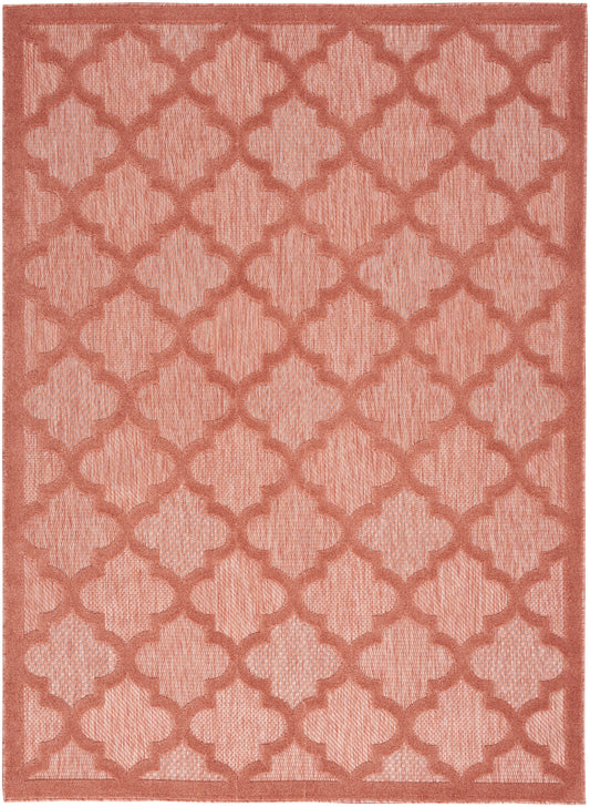 Nourison Easy Care 5' x 7' Coral Orange Modern Rug