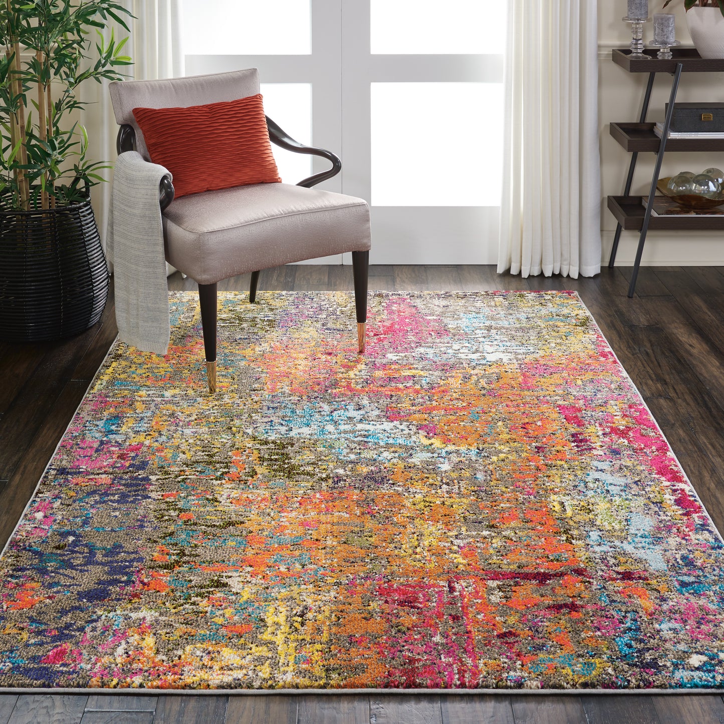 Nourison Celestial 5'3" x 7'3" Sunset Modern Indoor Rug