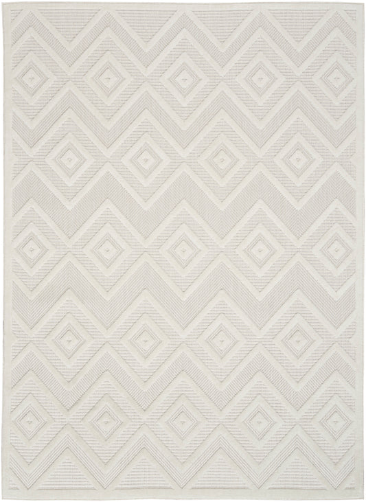 Nourison Versatile 4' x 6' Ivory White Modern Rug