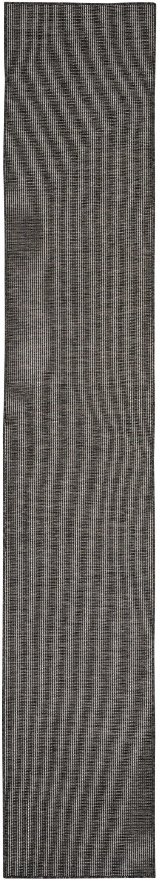 Nourison Positano 2'2" x 10' Charcoal Modern Rug