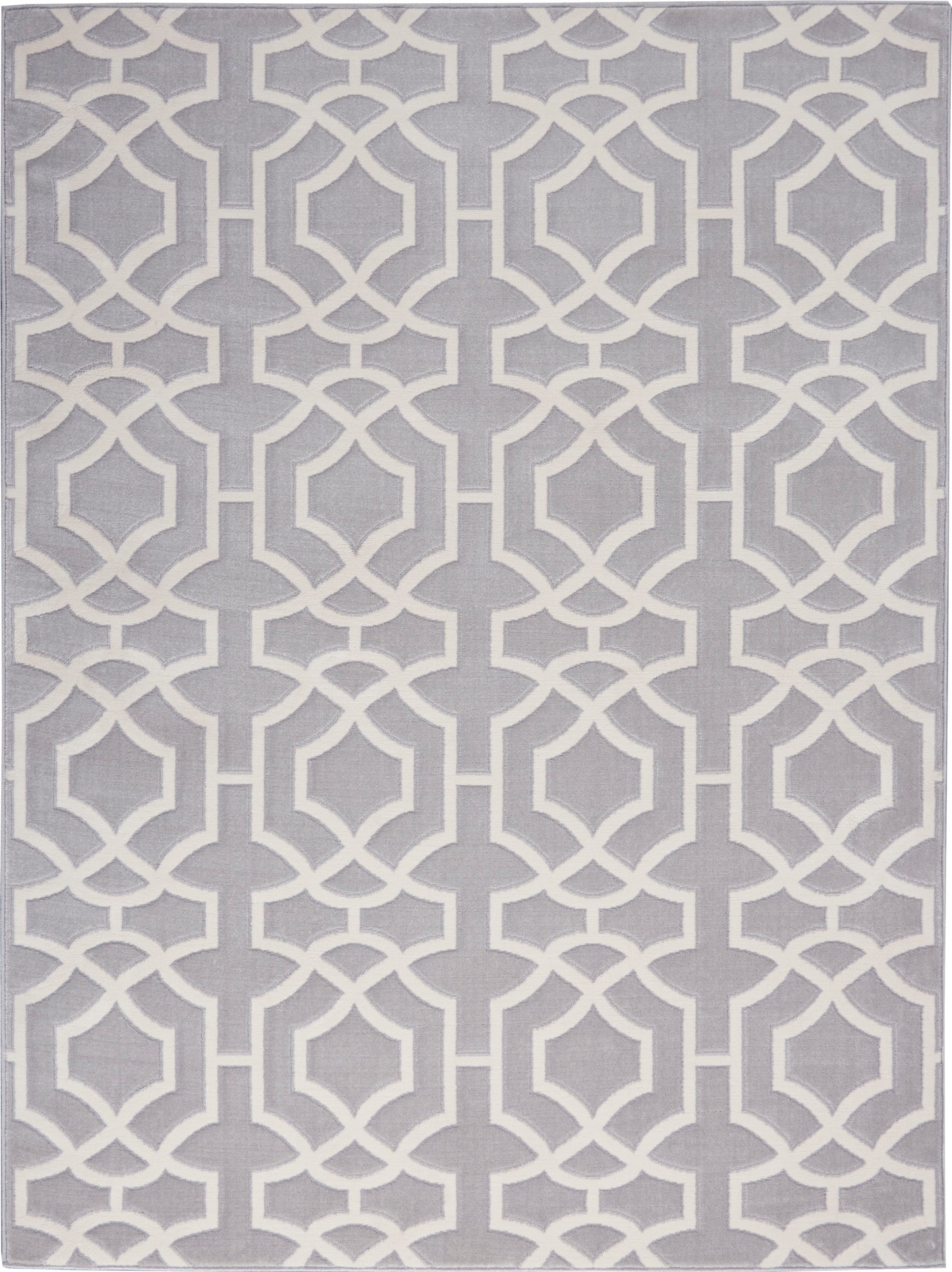 Inspire Me! Home Décor Joli 5'3" x 7'3" Grey White Contemporary Indoor Rug