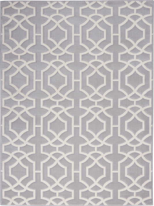 Inspire Me! Home Décor Joli 5'3" x 7'3" Grey White Contemporary Indoor Rug