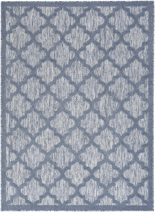 Nourison Easy Care 6' x 9' Denim Blue Modern Rug