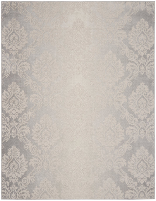 Nourison Elation 7'10" x 9'10" Ivory Grey Vintage Indoor Rug