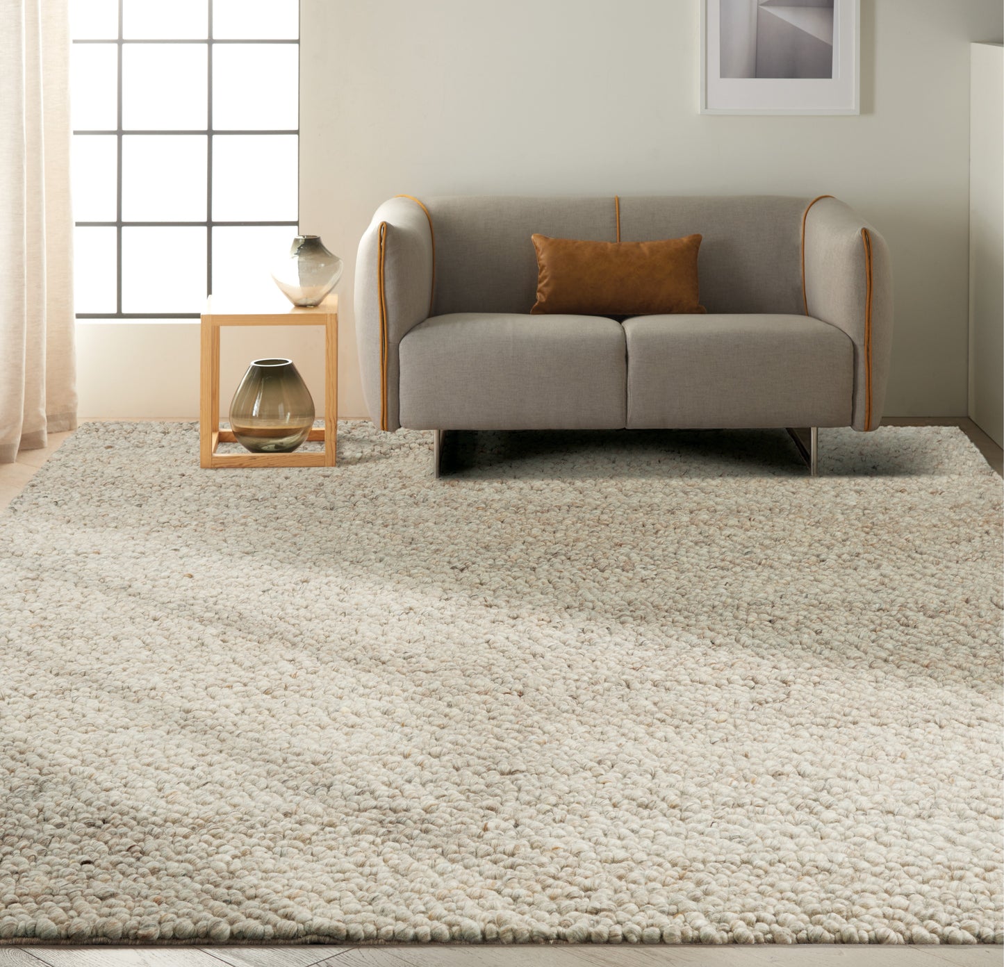 Calvin Klein Riverstone 8' x 10' Grey/Ivory Contemporary Indoor Rug