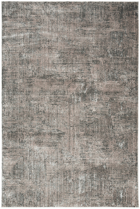 Calvin Klein CK024 Irradiant 3'11" x 5'11" Black Ivory Modern Indoor Rug