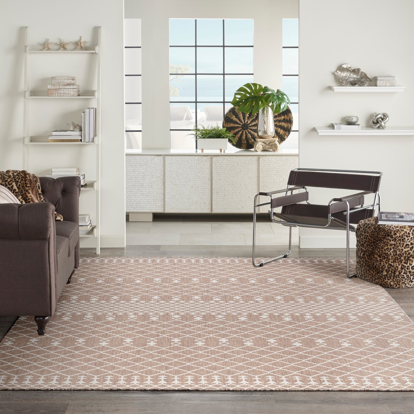 Nourison Positano 9' x 12' Beige Modern Rug